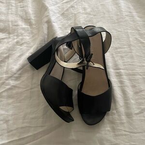 Kenneth Cole New York Black Heels with Chunky Block Heel